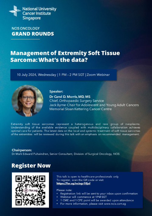 NCIS Oncology Grand Rounds - Management of Extremity Soft Tissue Sarcoma: What&#39;s the Data?