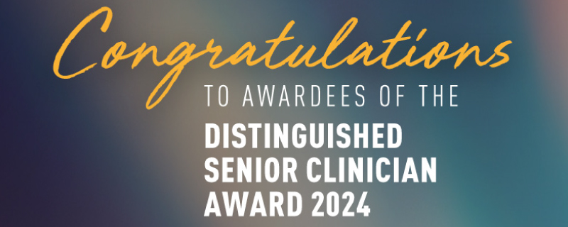 Distinguished Senior Clinician Award 2024 Banner