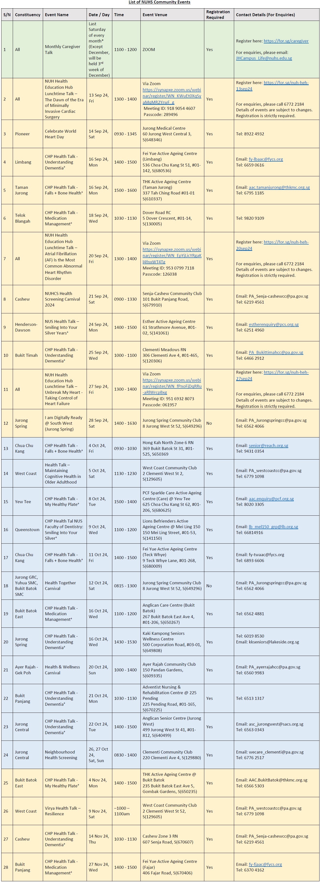 Event Calendar September 2024