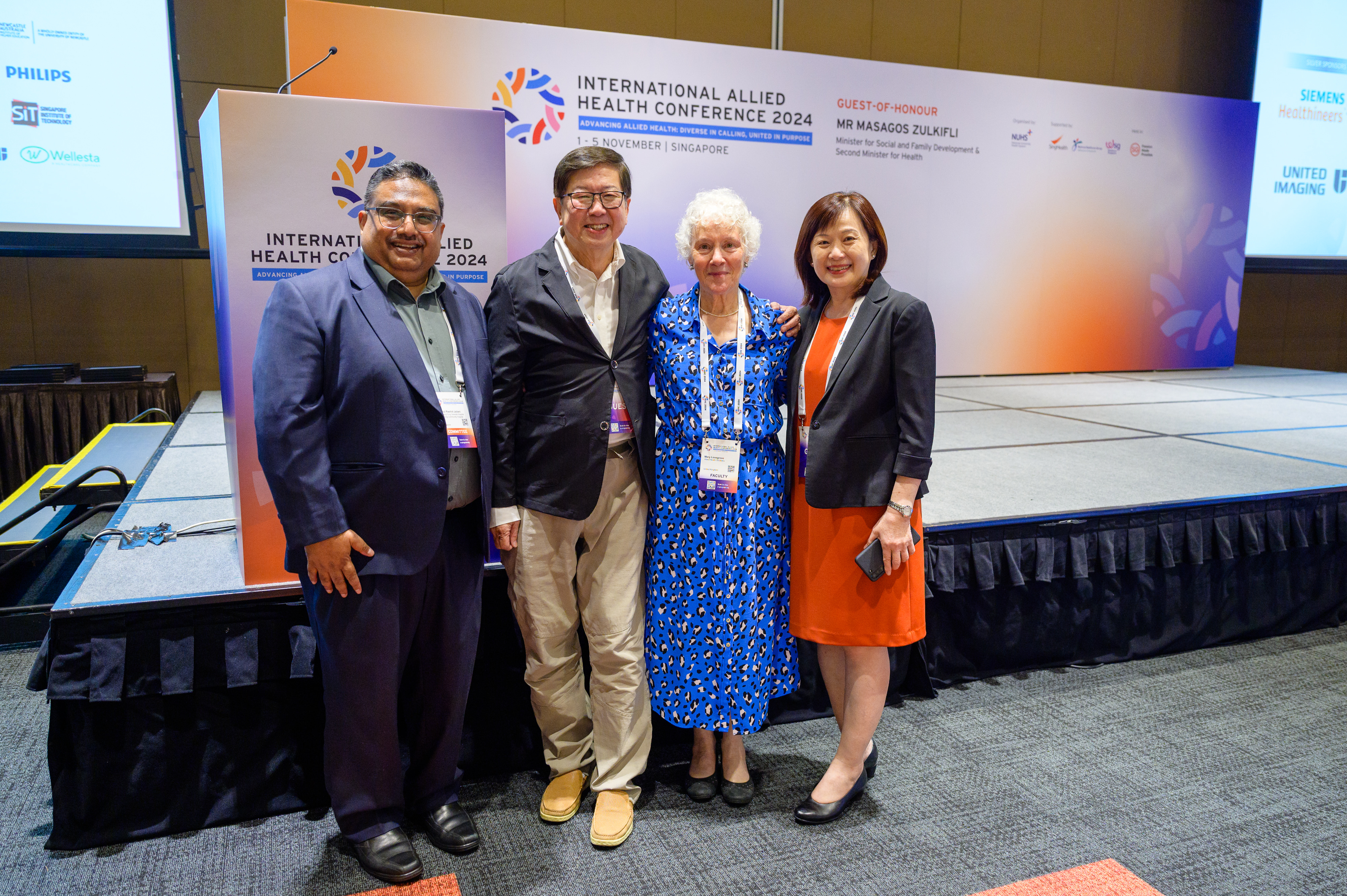 Photograph with Closing Keynote Speaker, Emeritus Prof Mary Lovegrove for IAHC 2024