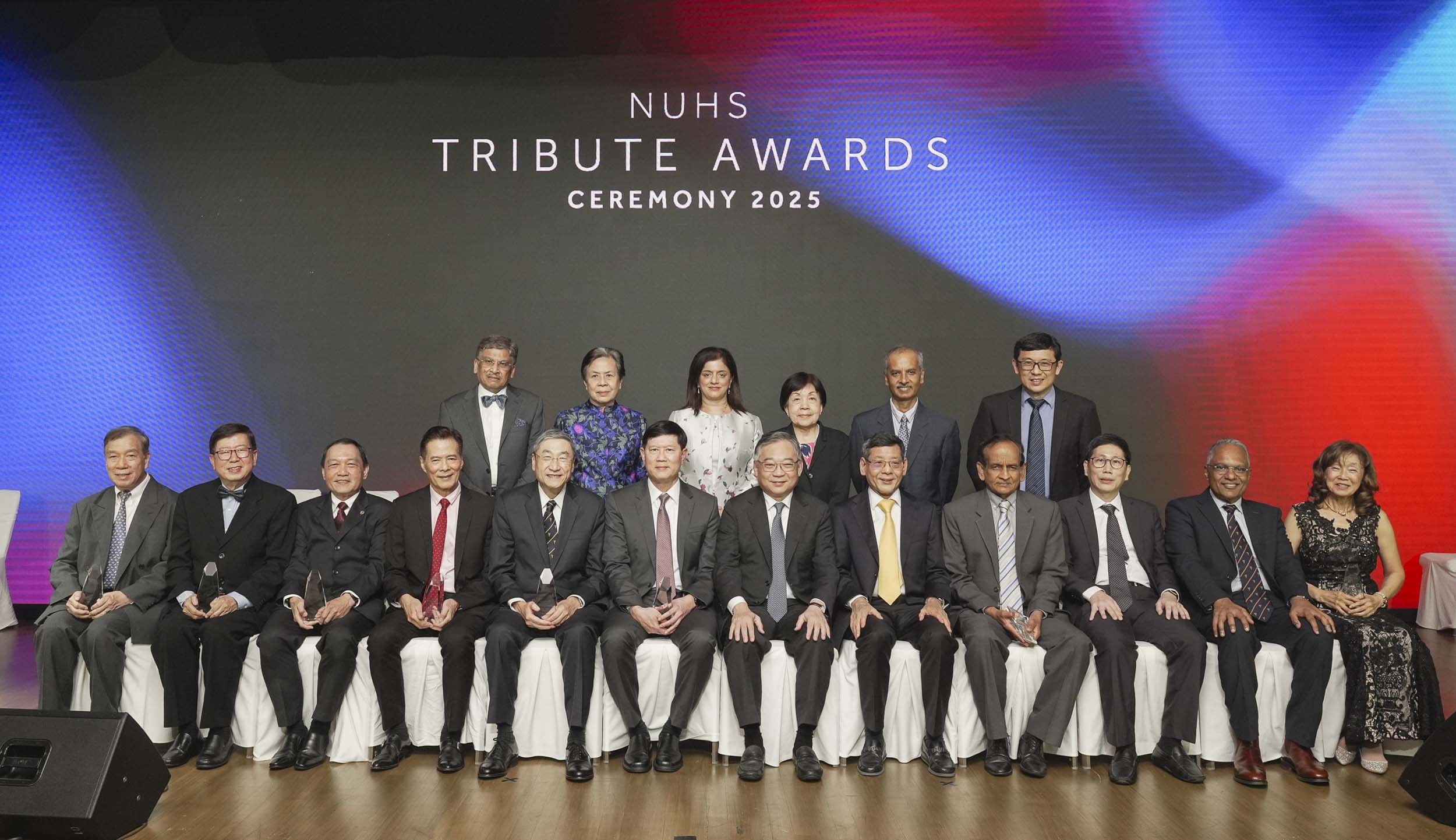 Emeritus Fellows & Emeritus Consultants with Deputy Prime Minister Mr Gan Kim Yong and NUHS Chief Executive Prof Yeoh Khay Guan