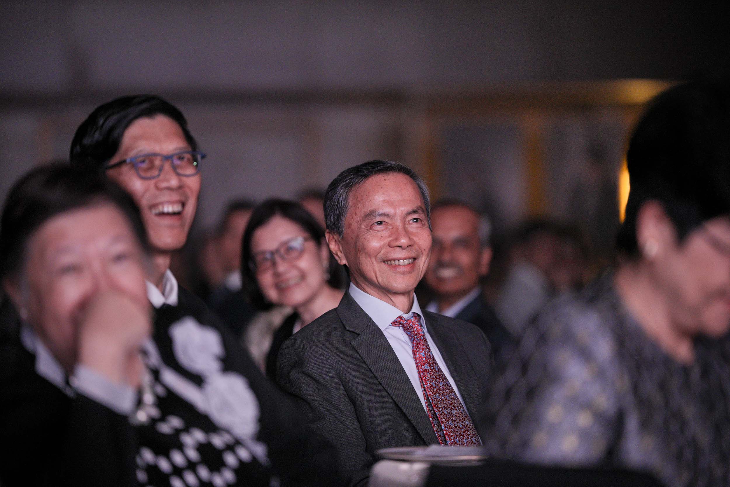 Prof Tan Chorh Chuan and Mr Hsieh Fu Hua at the NUHS Tribute Night Awards Ceremony 2025