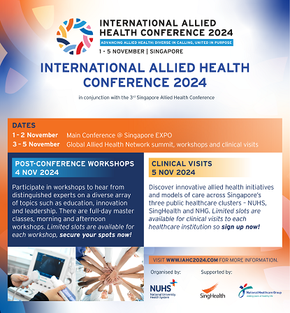 International Allied Health Conference (IAHC) 2024 - Workshops & Clinical Visits